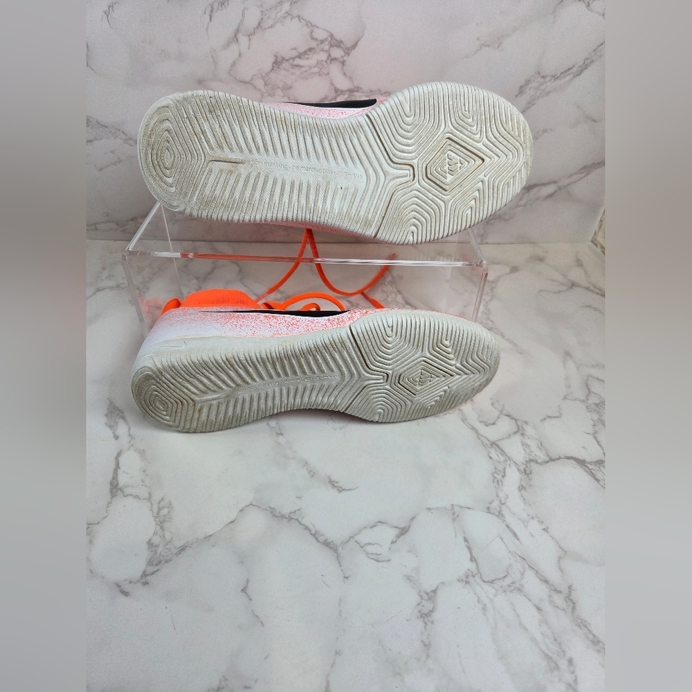 Nike Kids Orange and White High-Top Sneakers - Picture 5 of 5